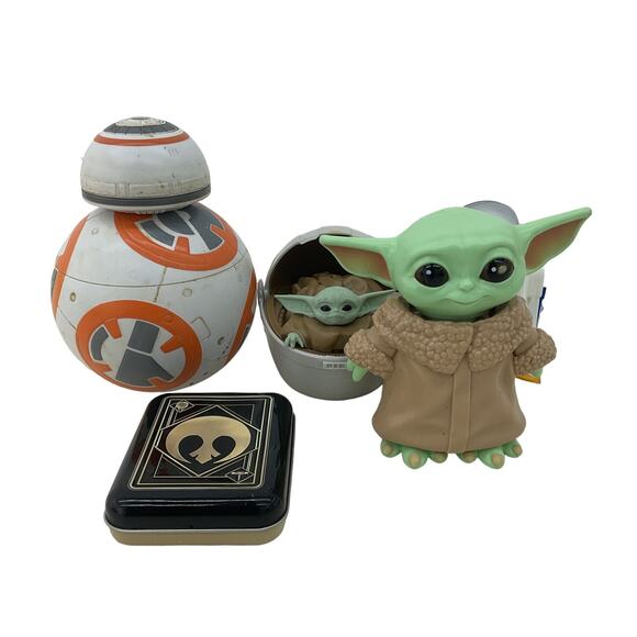 Star Wars Action Figure Baby Yoda Droid Preowned, Plastic BB8 Toys Lot - Picture 1 of 5